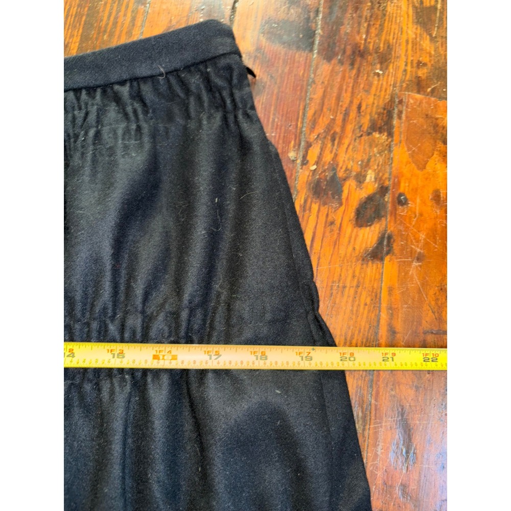 Vtg Romeo Gigli Wool Black Tiered Gathered Structured Skirt 40 Italian Designer - Picture 11 of 11
